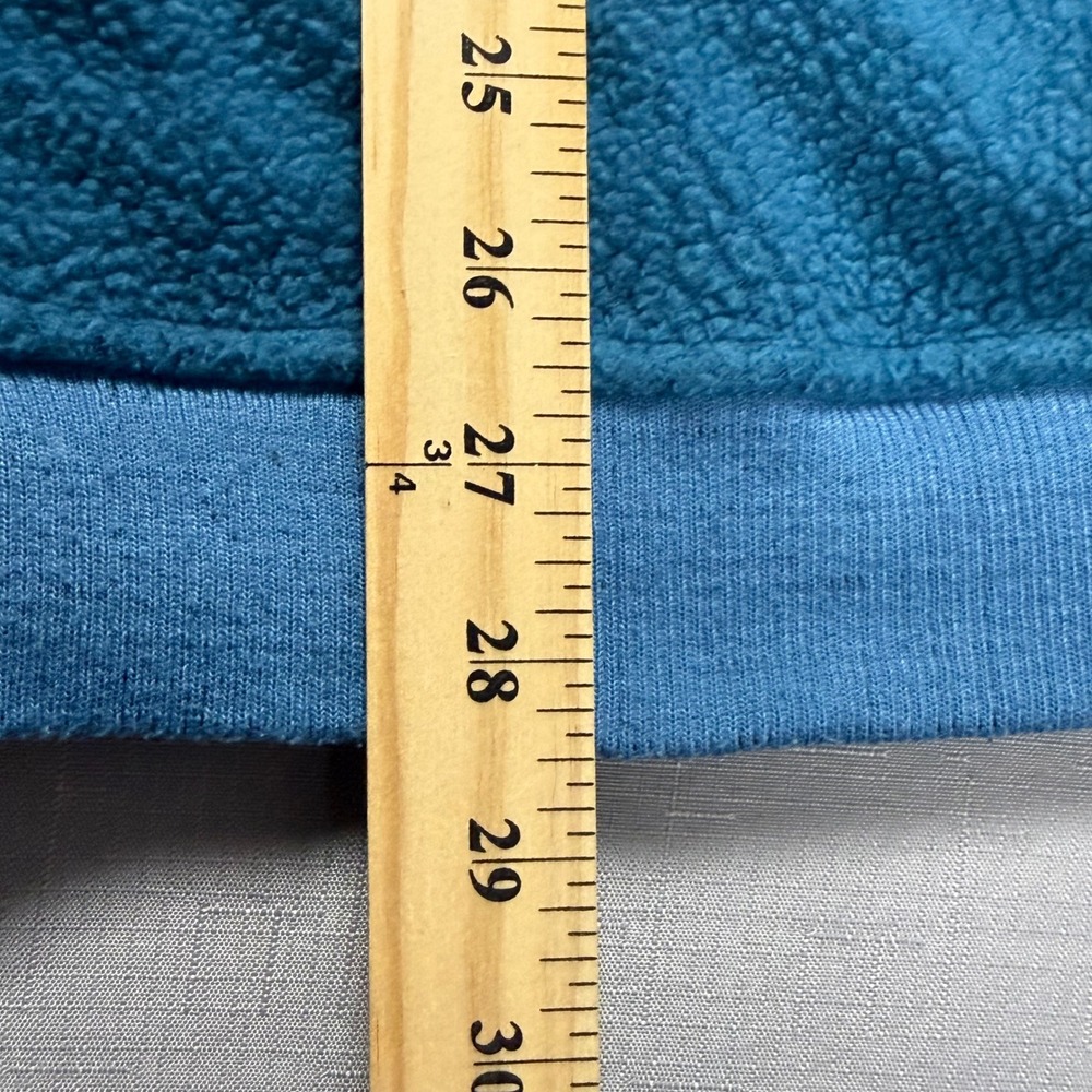 Patagonia Mens XL Blue Fleece Pullover Sweatshirt Mock Neck Button Pockets Logo - Picture 5 of 9